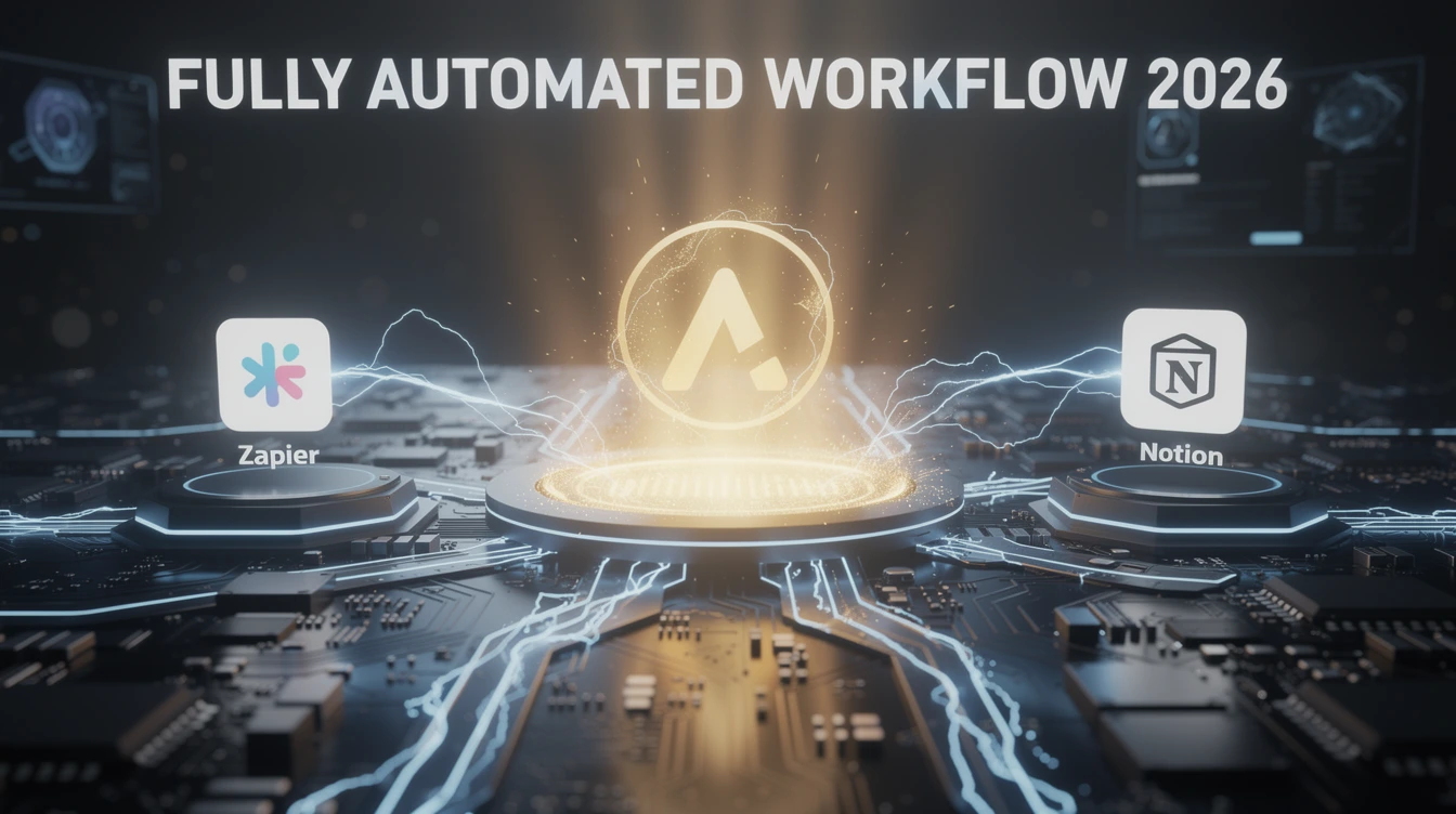 futuristic robot hand building an automated ai workflow with