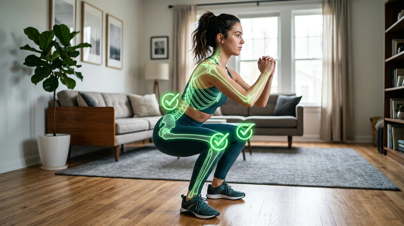 Computer vision technology showing how to use AI for fitness by correcting exercise form in real-time